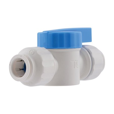 SHARKBITE 0.5 in. CTS x 0.5 in. Dia. CTS Plastic Stop Valve; White 4903688